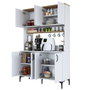 Hanah Home Gabinete Multipropósito JE176 - 3291 Blanco y Nuez